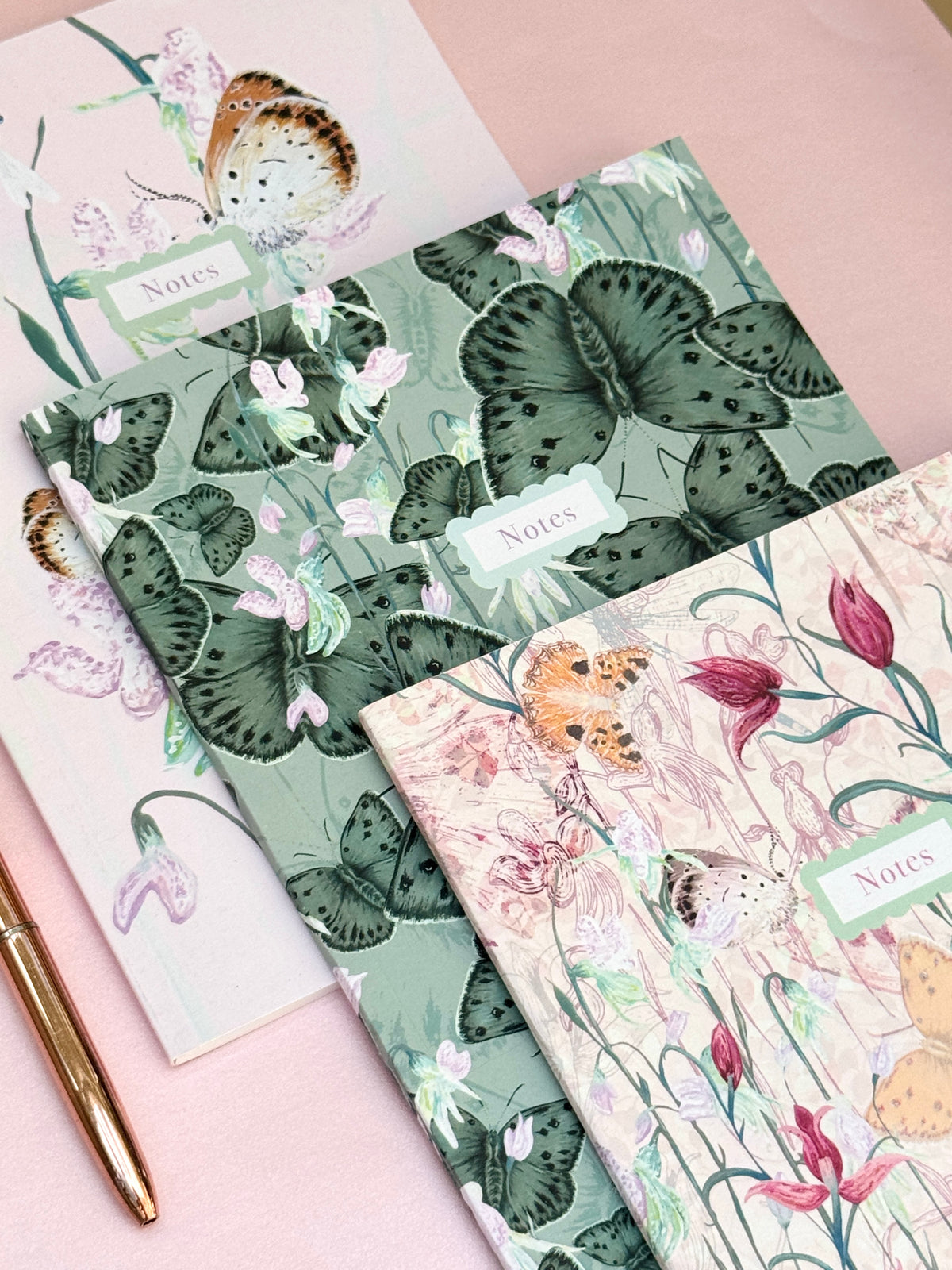 Copper Ghost Butterfly A5 Perfect Bound Notebook