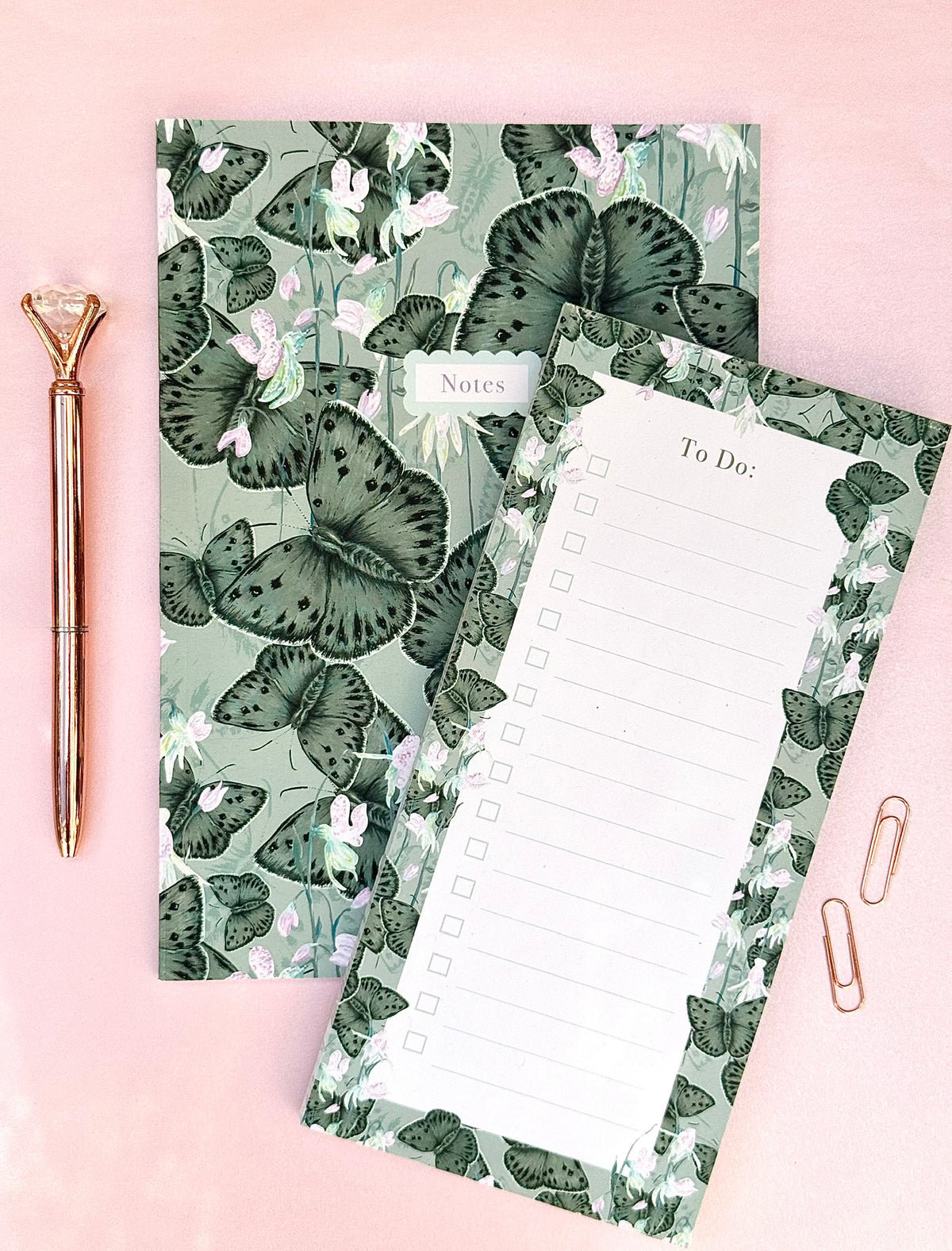Copper Ghost Butterfly A5 Perfect Bound Notebook