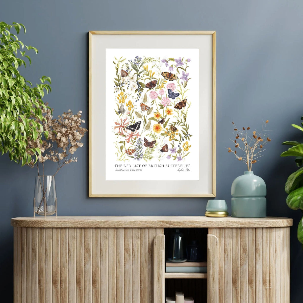 Endangered British Butterfly Heritage Fine Art Print - Lydia Hill Designs