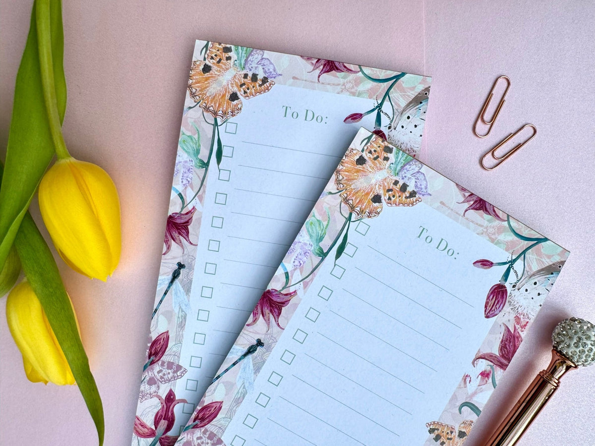 Endangered Eden To - Do List, Luxury Patterned Notepad - Lydia Hill Designs