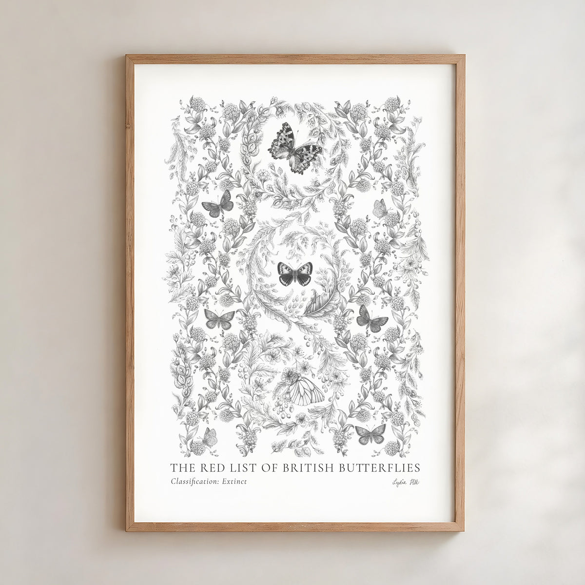 Extinct British Butterflies Fine Art Print