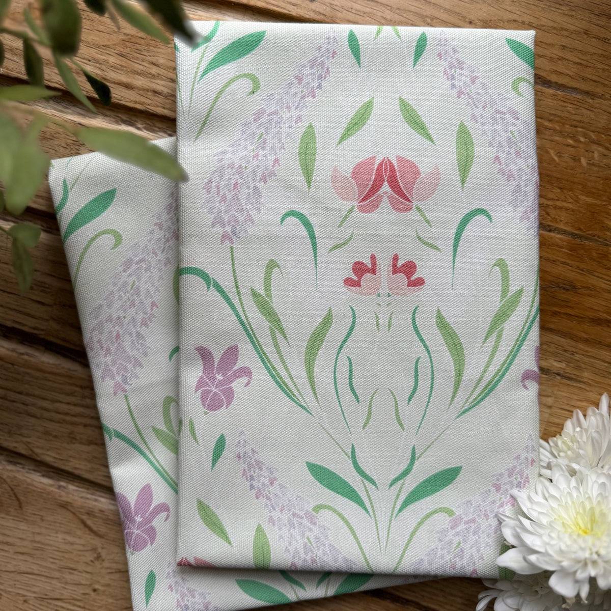 Spring Damask 100% Cotton Tea Towel - Lydia Hill Designs