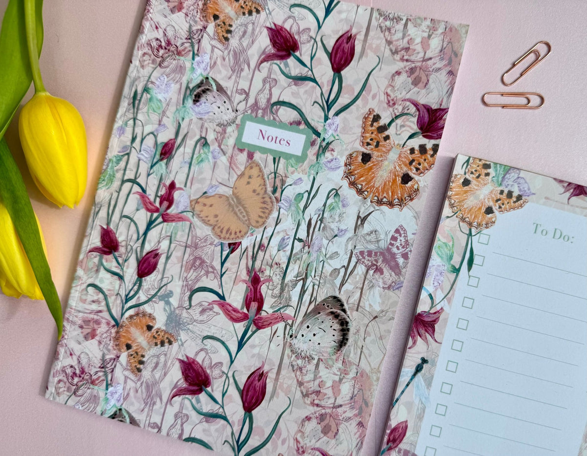 A5 Endangered Eden Luxury Patterned & Lined Notebook - Lydia Hill Designs