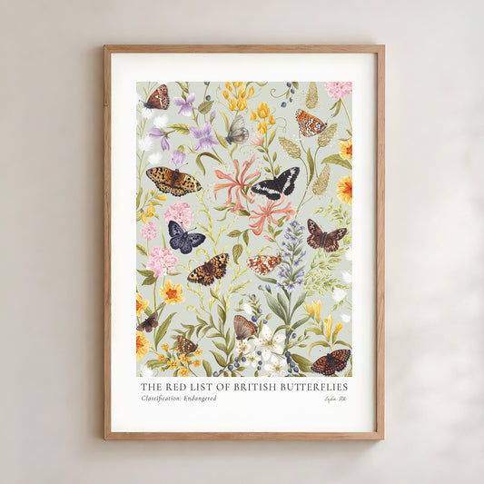 Endangered British Butterflies: Sage Edition Fine Art Print