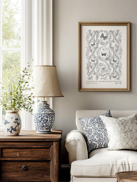 Extinct British Butterflies Heritage Fine Art Print - Lydia Hill Designs