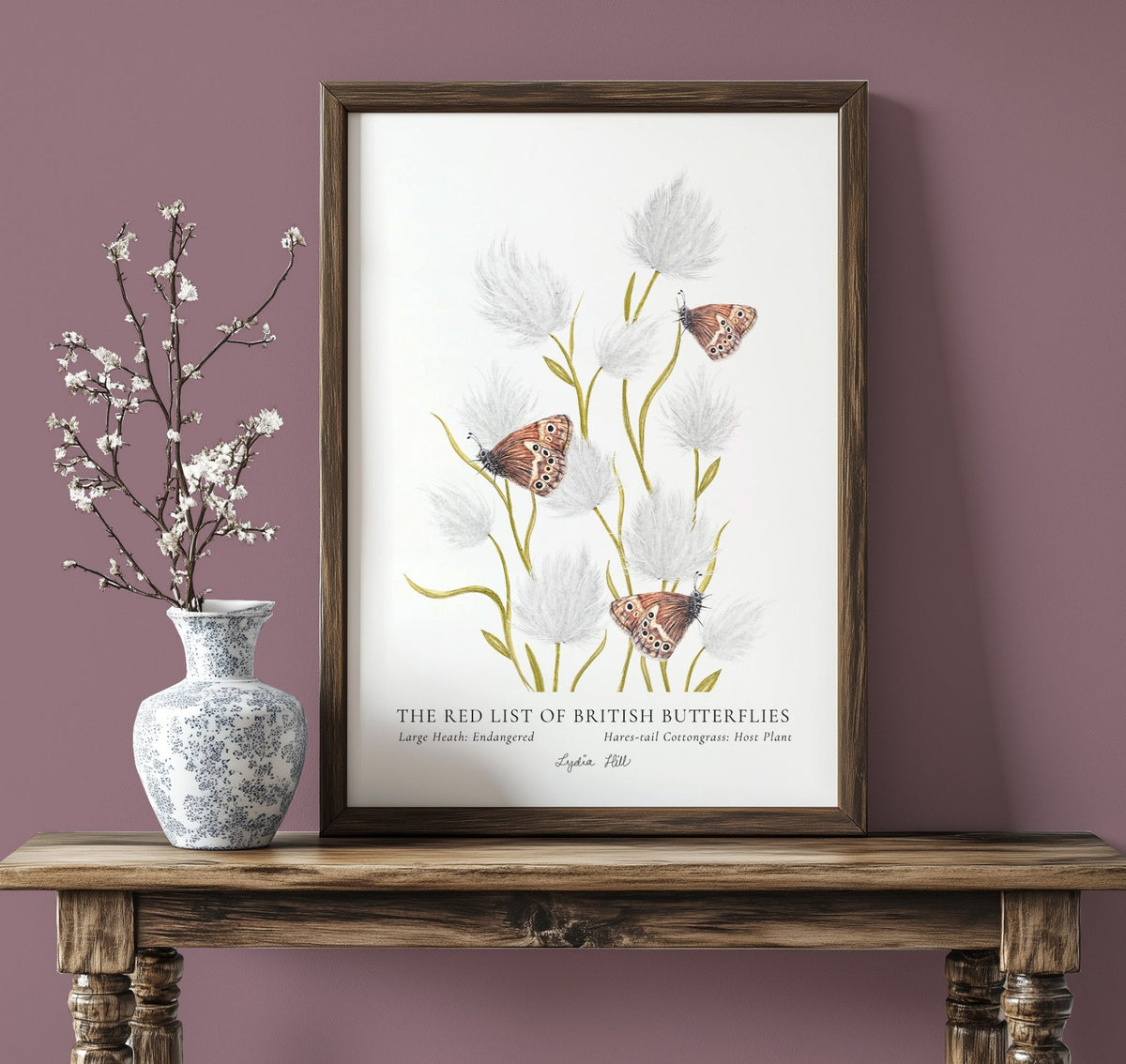 Large Heath British Butterfly, Heritage Fine Art Archival Print - Lydia Hill Designs