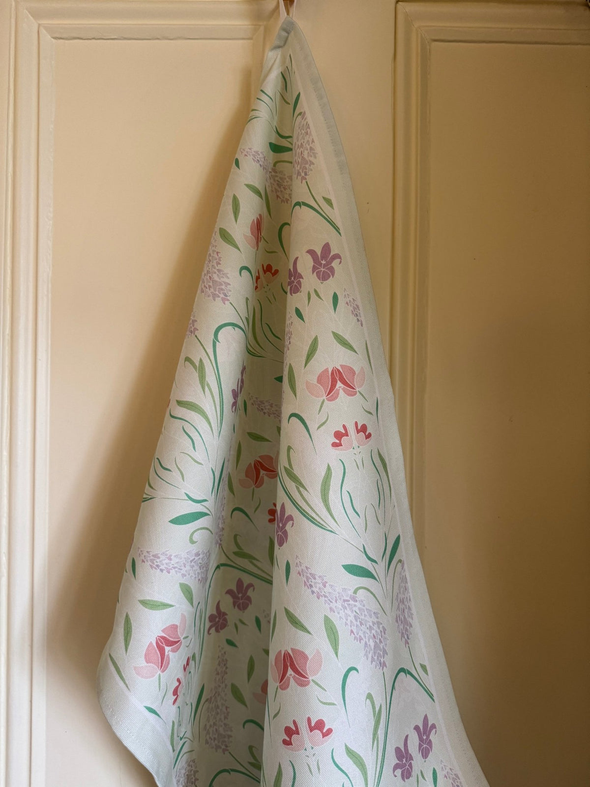 Spring Damask 100% Cotton Tea Towel - Lydia Hill Designs