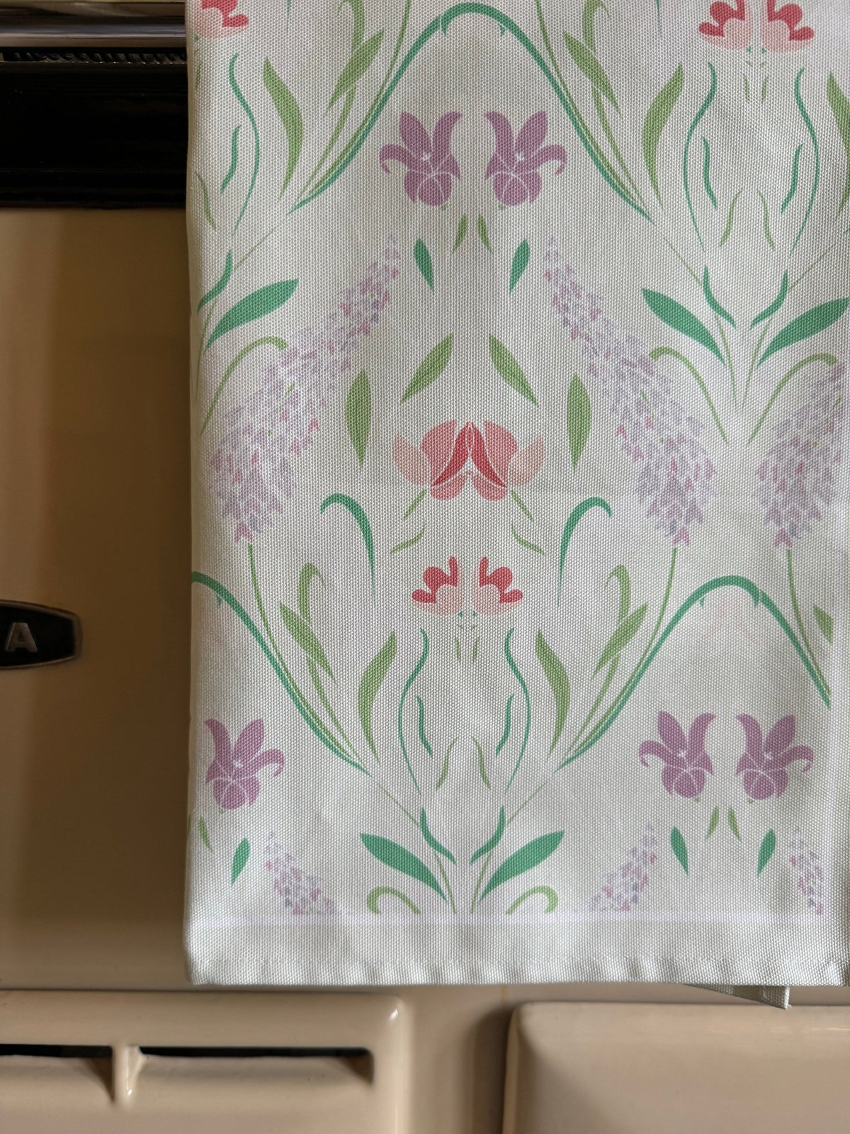 Spring Damask 100% Cotton Tea Towel - Lydia Hill Designs