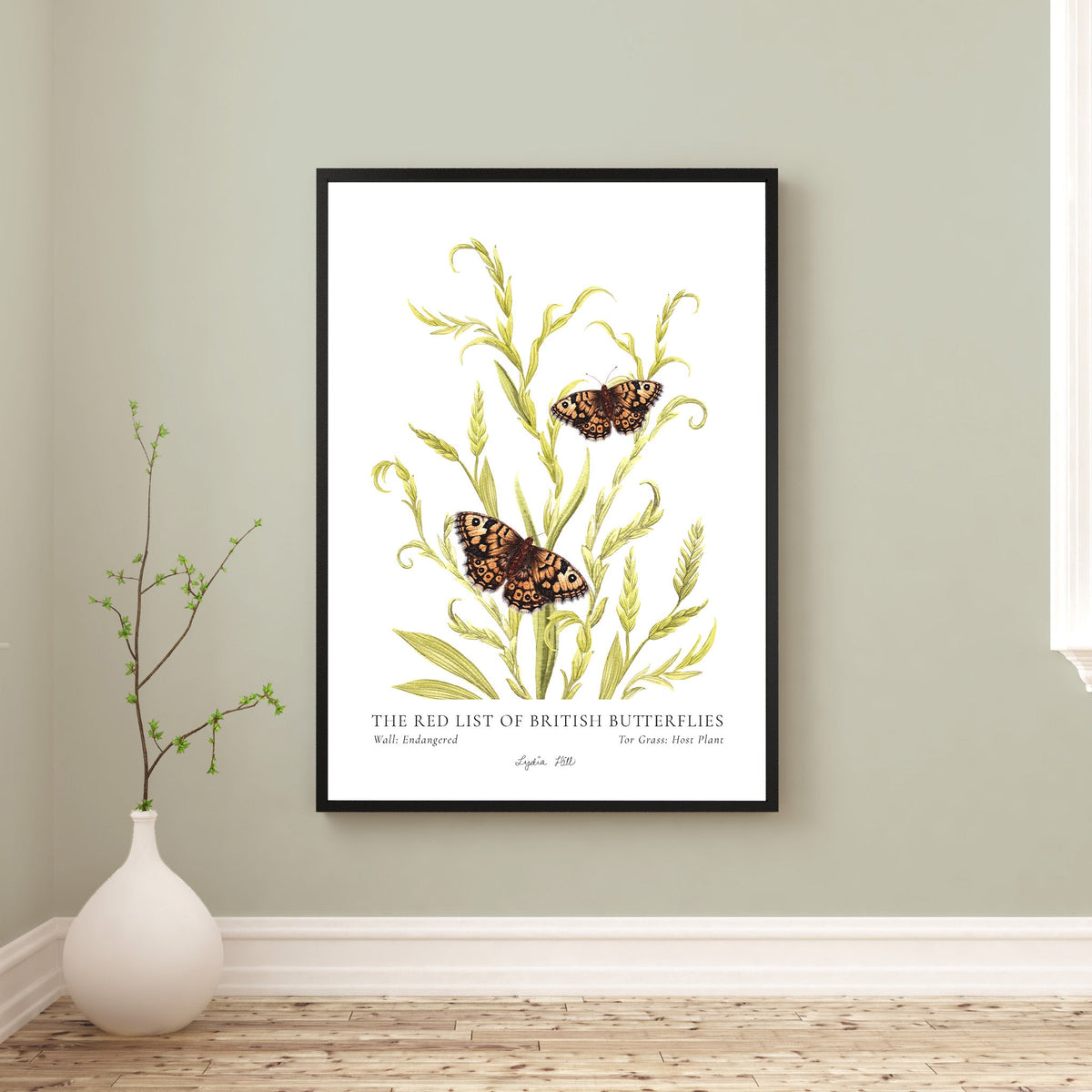 Wall British Butterfly, Heritage Fine Art Archival Print - Lydia Hill Designs