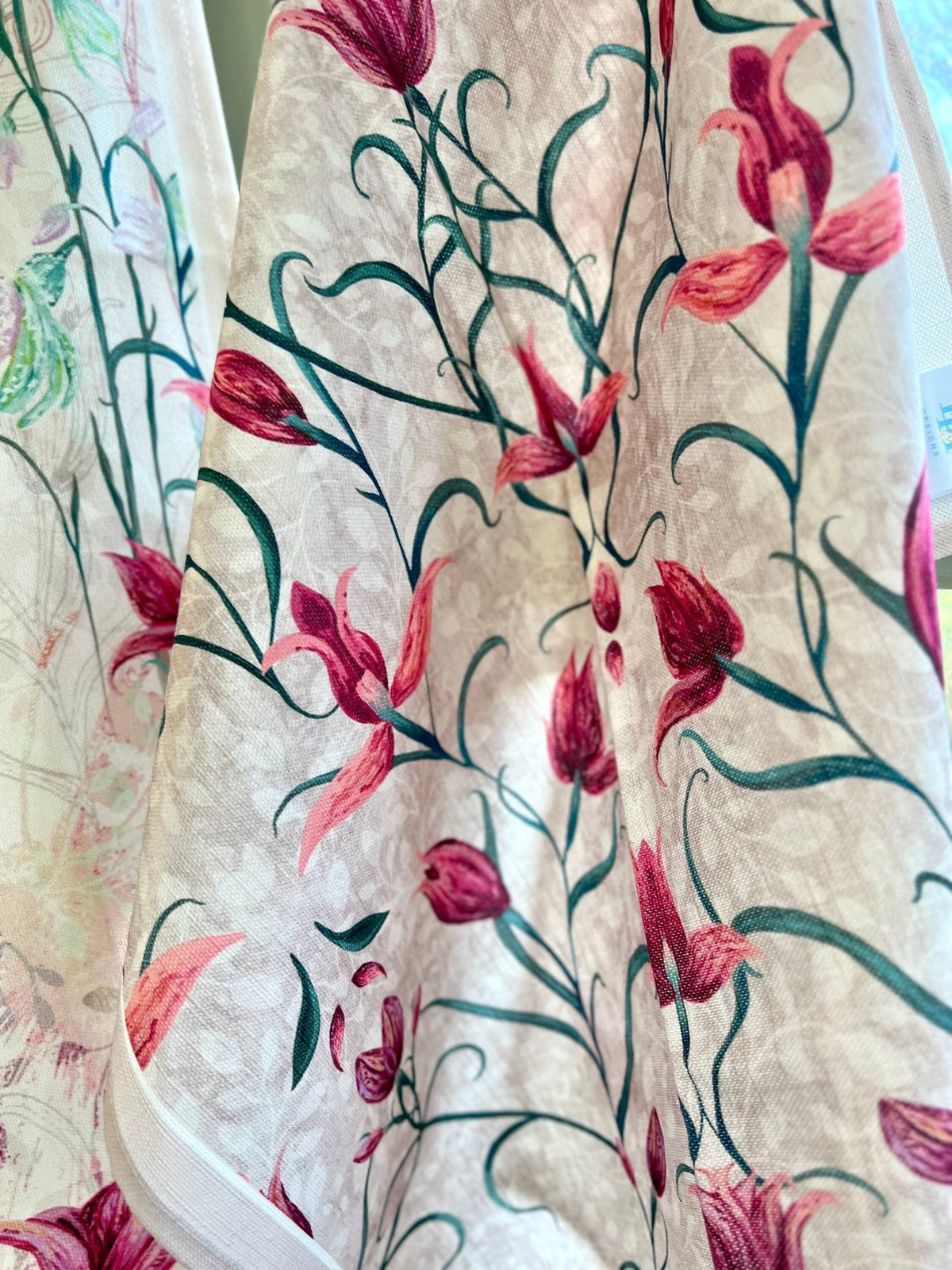 Red Helleborine 100% Cotton Tea Towel - Lydia Hill Designs